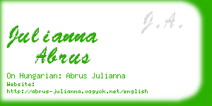 julianna abrus business card